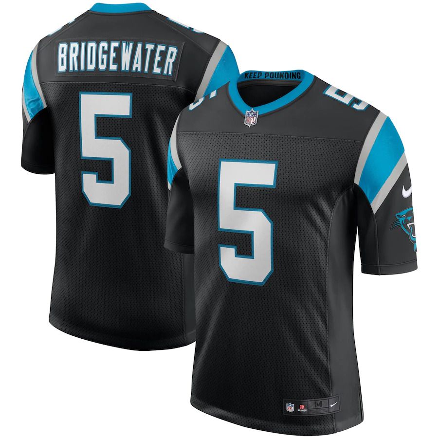 Men Carolina Panthers #5 Teddy Bridgewater Nike Black Vapor Limited NFL Jersey->carolina panthers->NFL Jersey